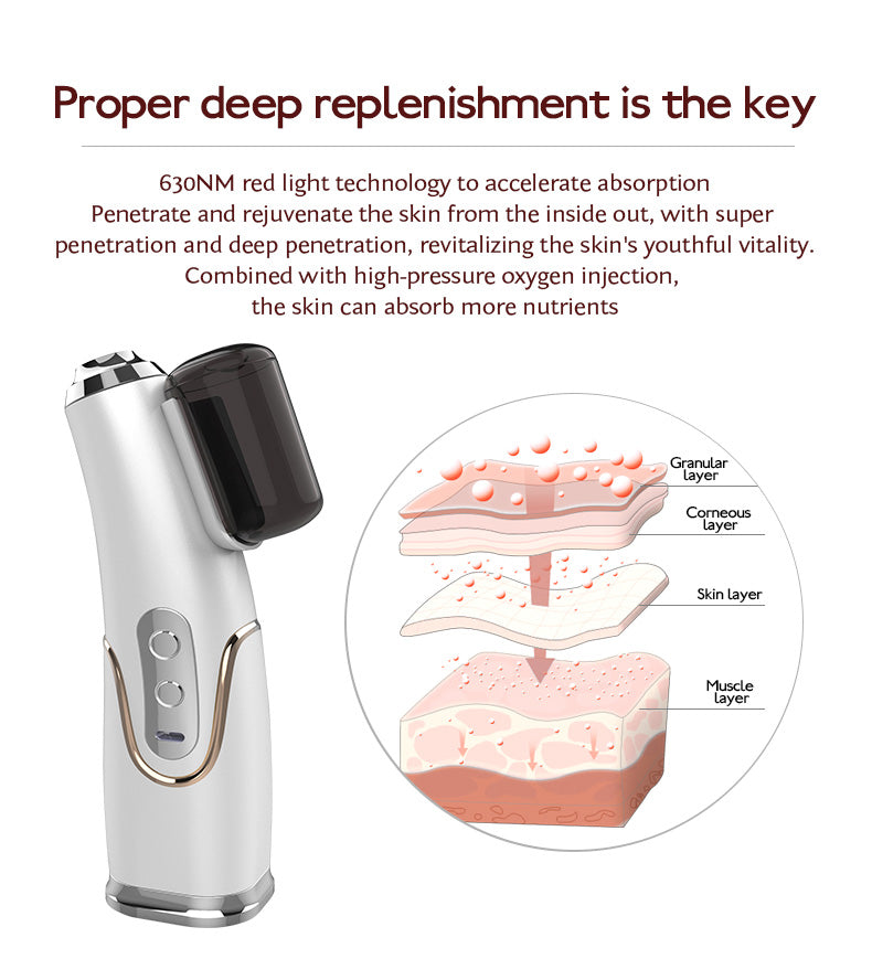 Portable Nano Oxygen Spray Gun – Essence Infusion Jet Peel Facial Machine
